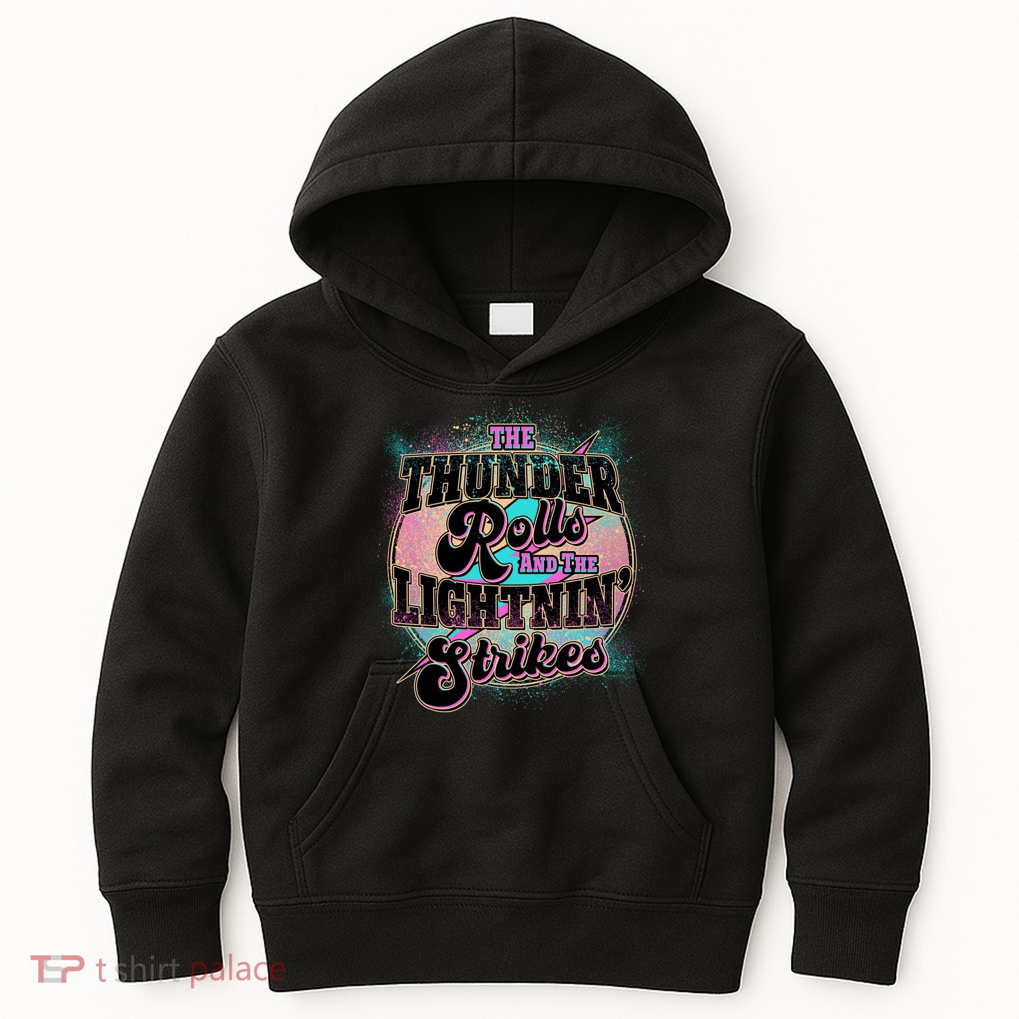 The Thunder Rolls And The Lightning Strikes Kids Hoodie