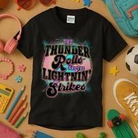 The Thunder Rolls And The Lightning Strikes Kids T-Shirt thumb 3