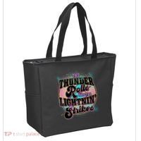 The Thunder Rolls And The Lightning Strikes Tote Bag thumb 2
