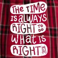 The Time is Always Right to Do What is Right Men's Flannel Plaid Pajama Pants thumb 2