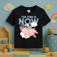 The Time Is Now Flying Pig Toddler T-Shirt thumb 3