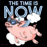 The Time Is Now Flying Pig Kids Sweatshirt thumb 2