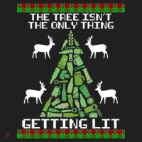 The Tree Isn't The Only Thing Getting Lit Women's Sweatshirt thumb 2