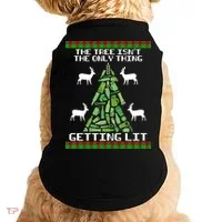 The Tree Isn't The Only Thing Getting Lit Doggie Tank thumb 0