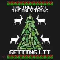 The Tree Isn't The Only Thing Getting Lit Doggie Tank thumb 4