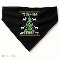 The Tree Isn't The Only Thing Getting Lit USA-Made Doggie Bandana thumb 0
