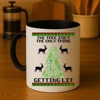 The Tree Isn't The Only Thing Getting Lit Coffee Mug thumb 4