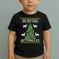 The Tree Isn't The Only Thing Getting Lit Toddler T-Shirt thumb 2