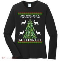 The Tree Isn't The Only Thing Getting Lit Women's Long Sleeve Shirt thumb 0
