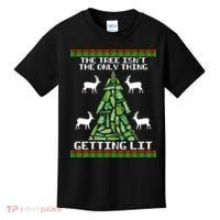 The Tree Isn't The Only Thing Getting Lit Kids T-Shirt thumb 0