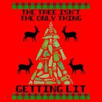 The Tree Isn't The Only Thing Getting Lit Santa Hat thumb 1