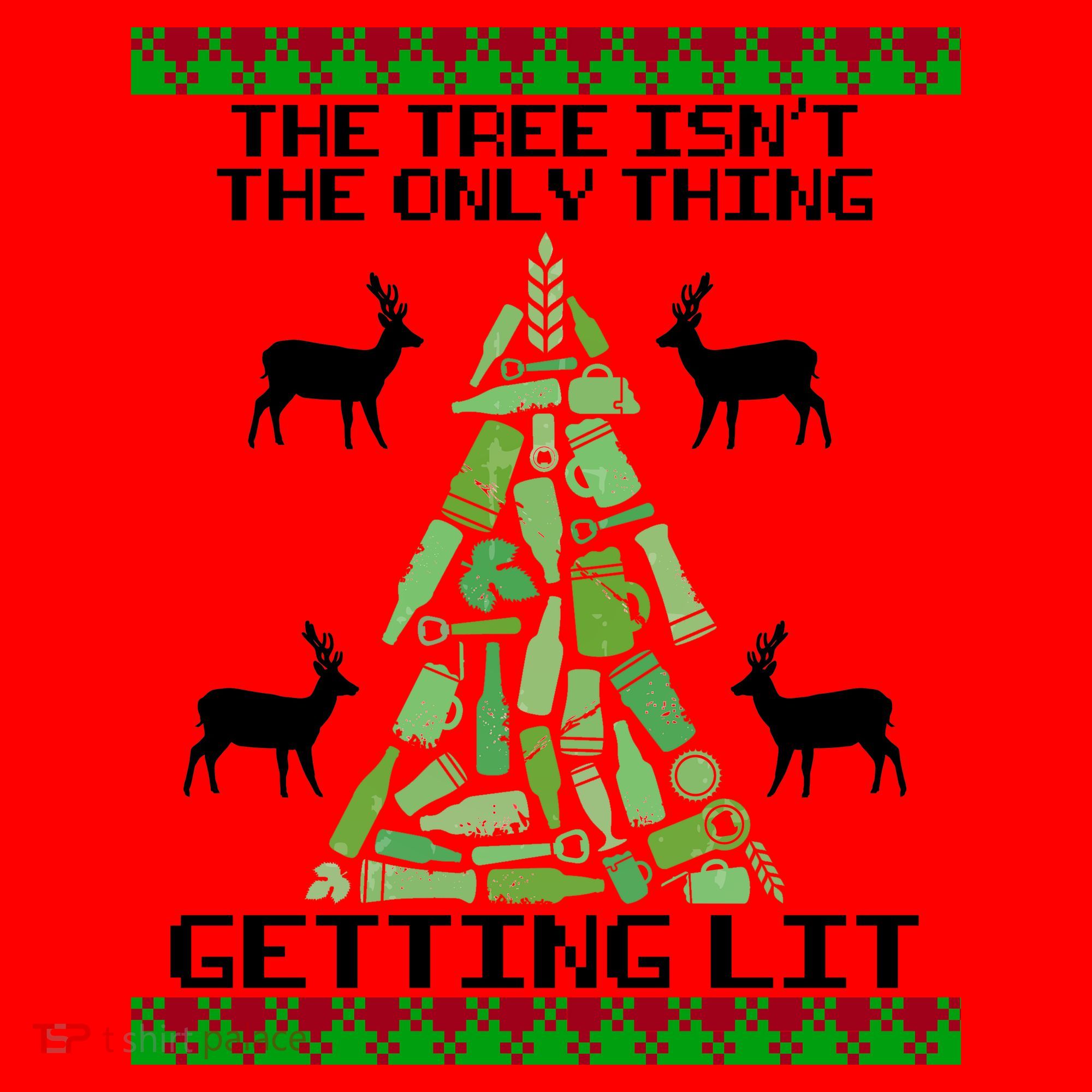 The Tree Isn't The Only Thing Getting Lit Santa Hat