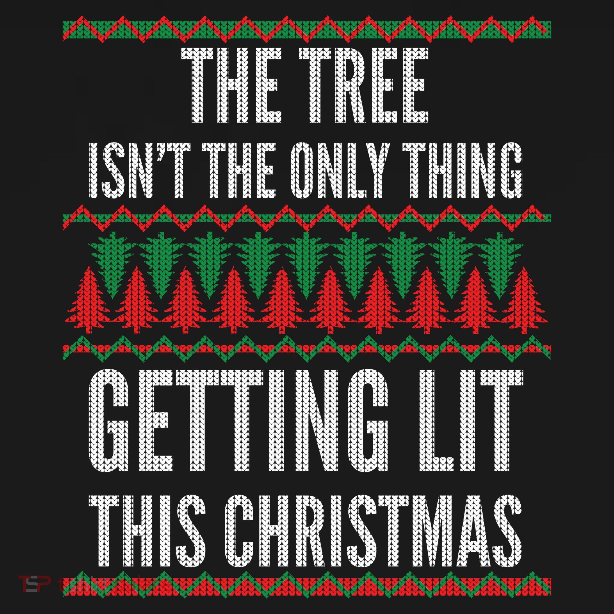 The Tree Isn't The Only Thing Getting Lit Ugly Christmas Doggie Tank