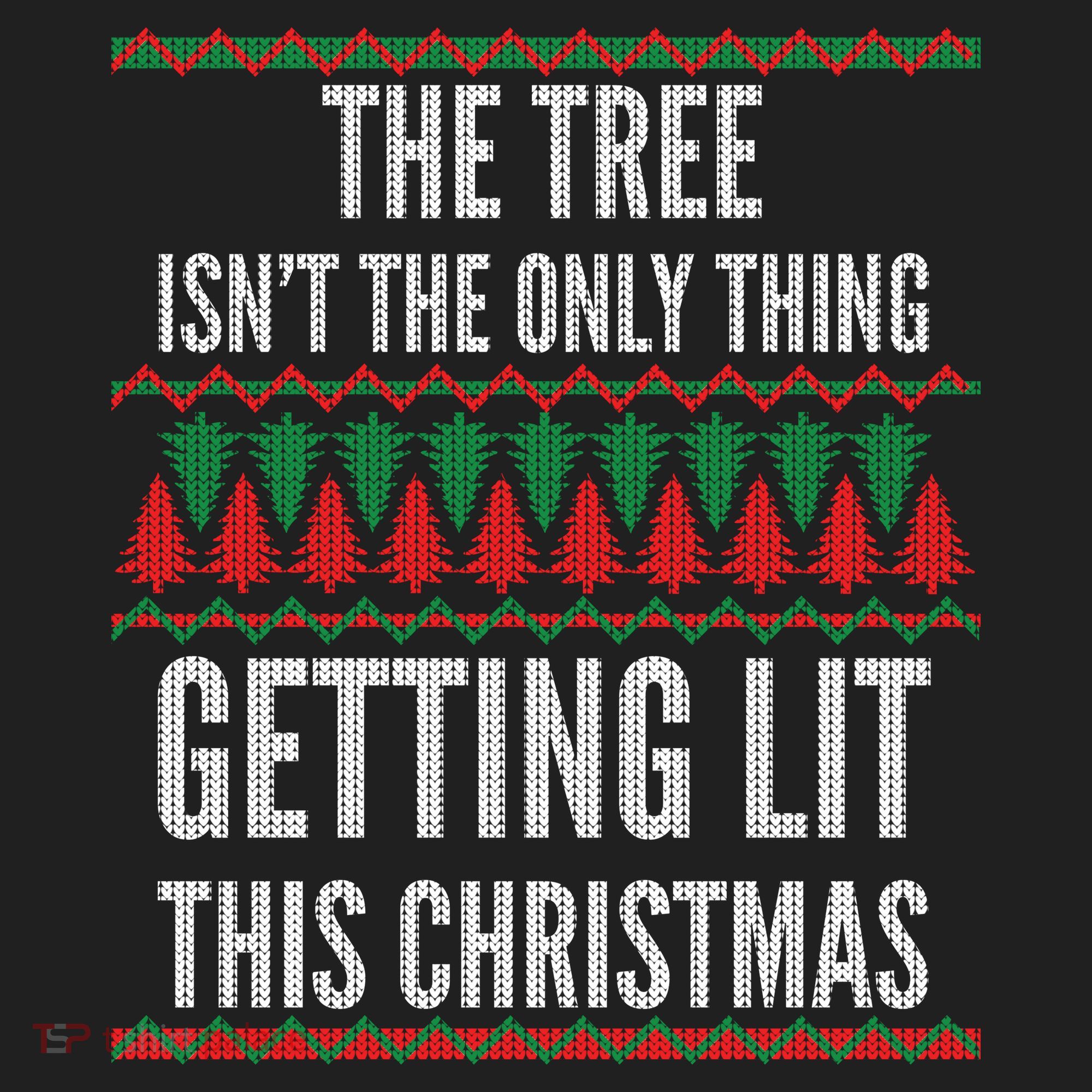 The Tree Isn't The Only Thing Getting Lit Ugly Christmas Beanie