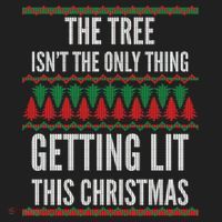 The Tree Isn't The Only Thing Getting Lit Ugly Christmas Golf Towel thumb 3