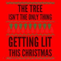 The Tree Isn't The Only Thing Getting Lit Ugly Christmas Santa Hat thumb 1