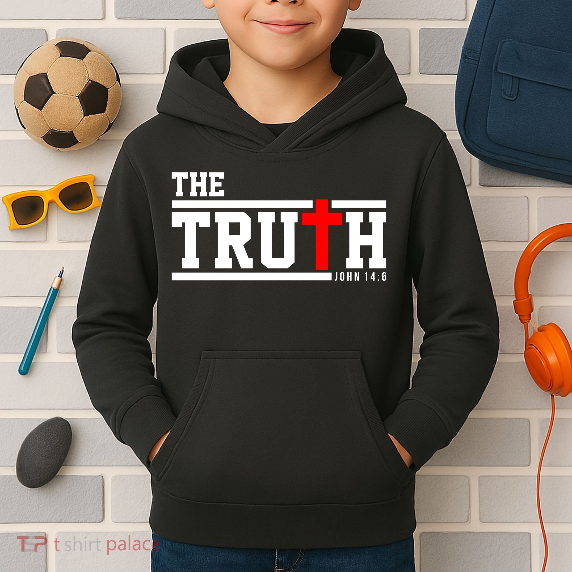 The Truth John 14:6 Jesus Christ Kids Hoodie