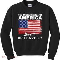 The United States Of America Love It Or Leave It! Kids Sweatshirt thumb 0