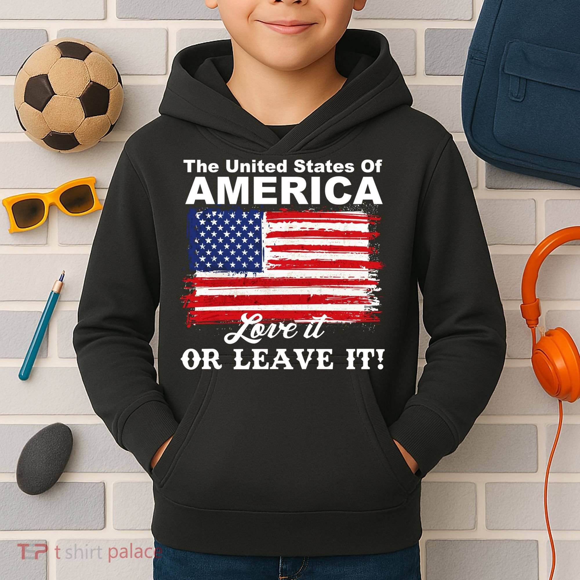The United States Of America Love It Or Leave It! Kids Hoodie