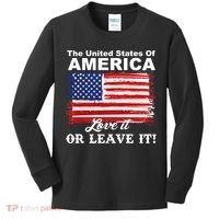 The United States Of America Love It Or Leave It! Kids Long Sleeve Shirt thumb 0