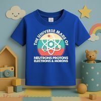 The Universe Made Of Neutrons Protons Electrons Morons Toddler T-Shirt thumb 3