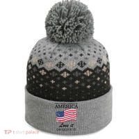 The USA Love It Or Leave It The Baniff Cuffed Pom Beanie thumb 0