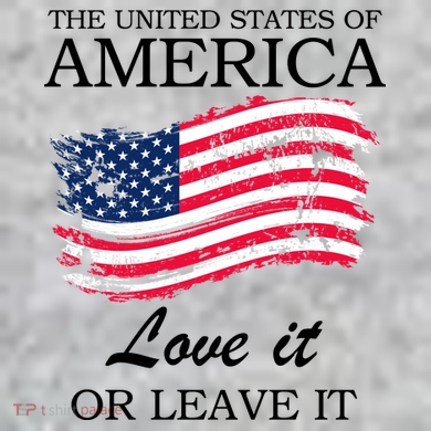The USA Love It Or Leave It The Baniff Cuffed Pom Beanie