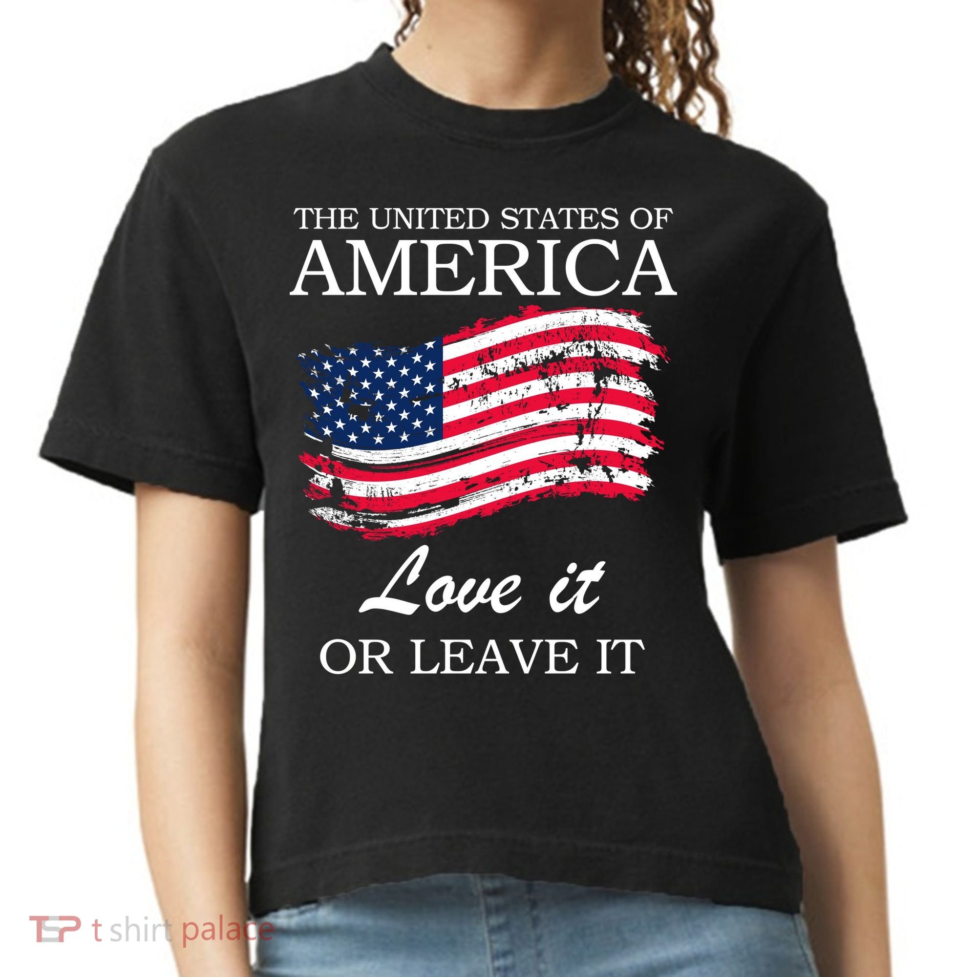 The USA Love It Or Leave It Comfort Colors Boxy T-Shirt