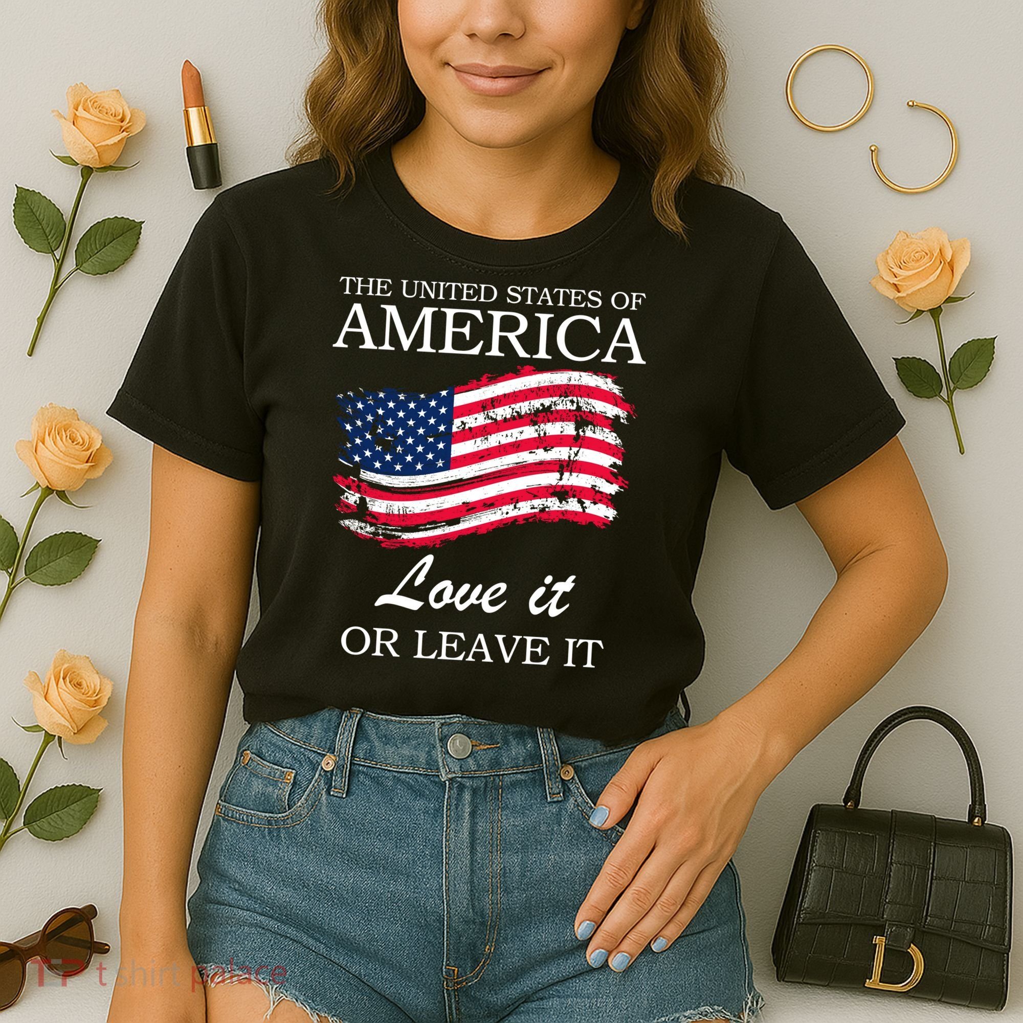 The USA Love It Or Leave It Comfort Colors Boxy T-Shirt