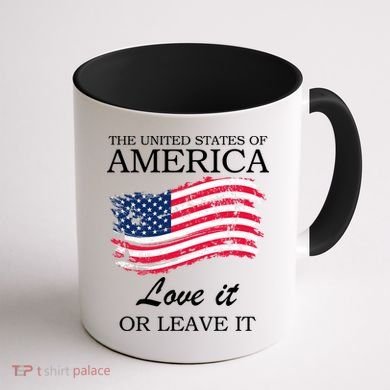 The USA Love It Or Leave It Coffee Mug back
