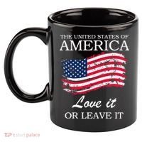 The USA Love It Or Leave It 11oz C Handle Ceramic Mug thumb 2