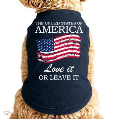 The USA Love It Or Leave It Doggie Tank