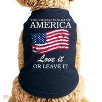 The USA Love It Or Leave It Doggie Tank thumb 0