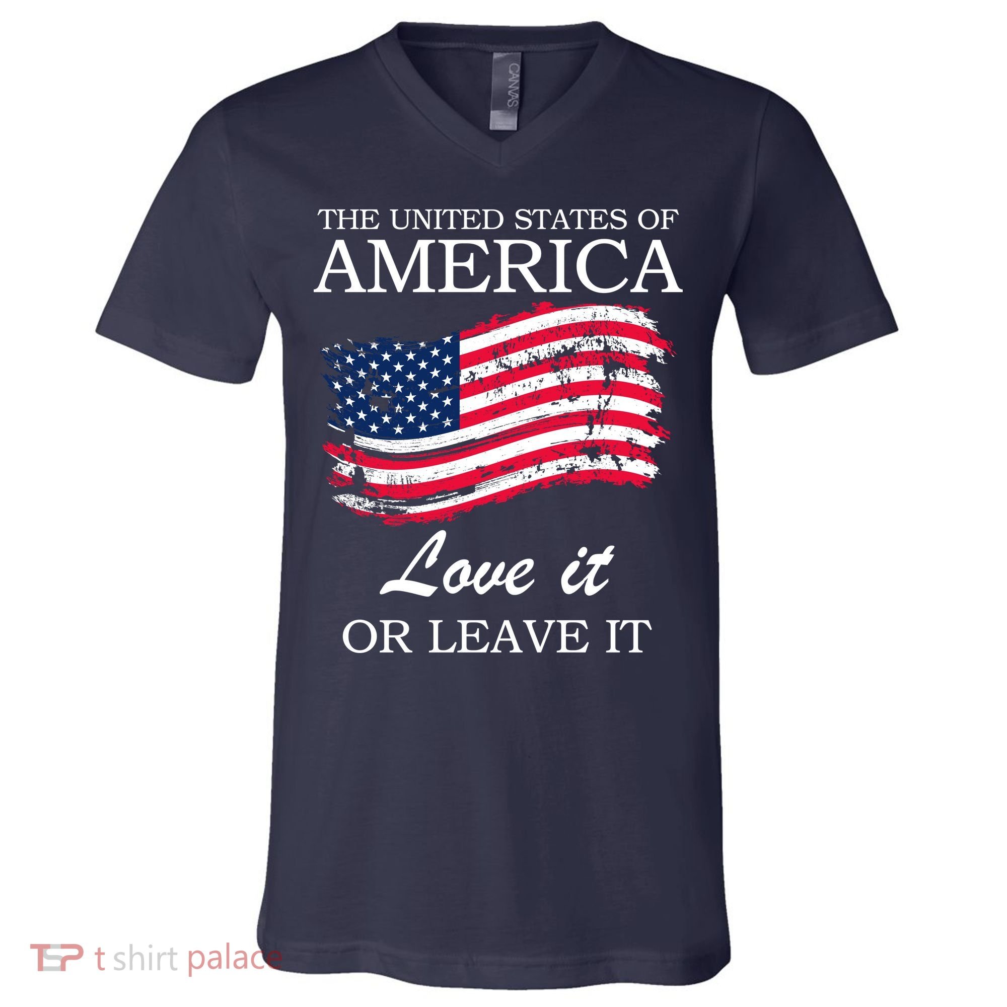 The USA Love It Or Leave It V-Neck T-Shirt