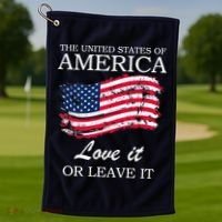 The USA Love It Or Leave It Golf Towel thumb 1