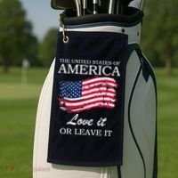 The USA Love It Or Leave It Golf Towel thumb 2
