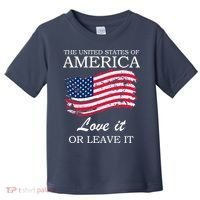The USA Love It Or Leave It Toddler T-Shirt thumb 0
