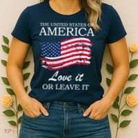 The USA Love It Or Leave It Women's T-Shirt thumb 2