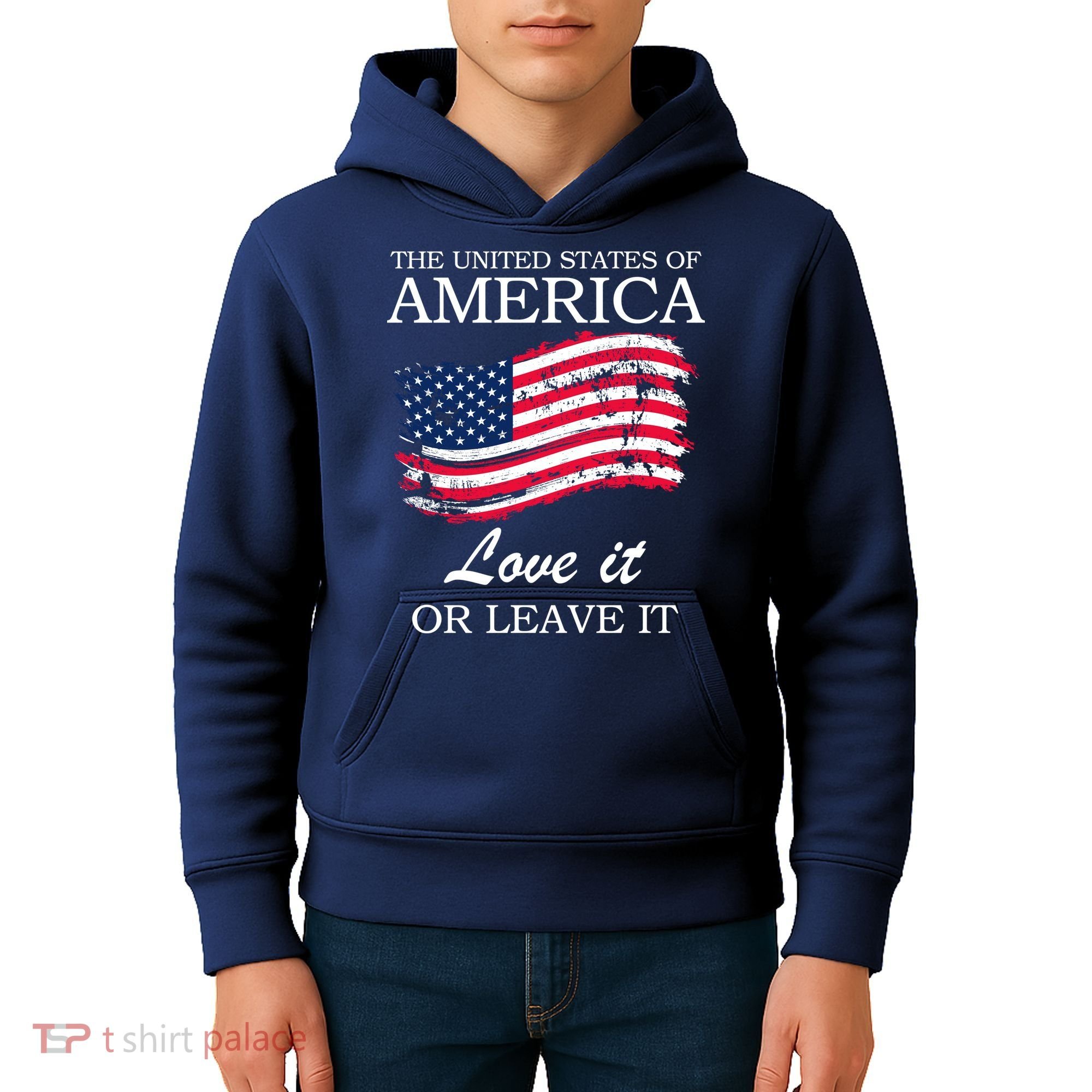 The USA Love It Or Leave It Kids Hoodie