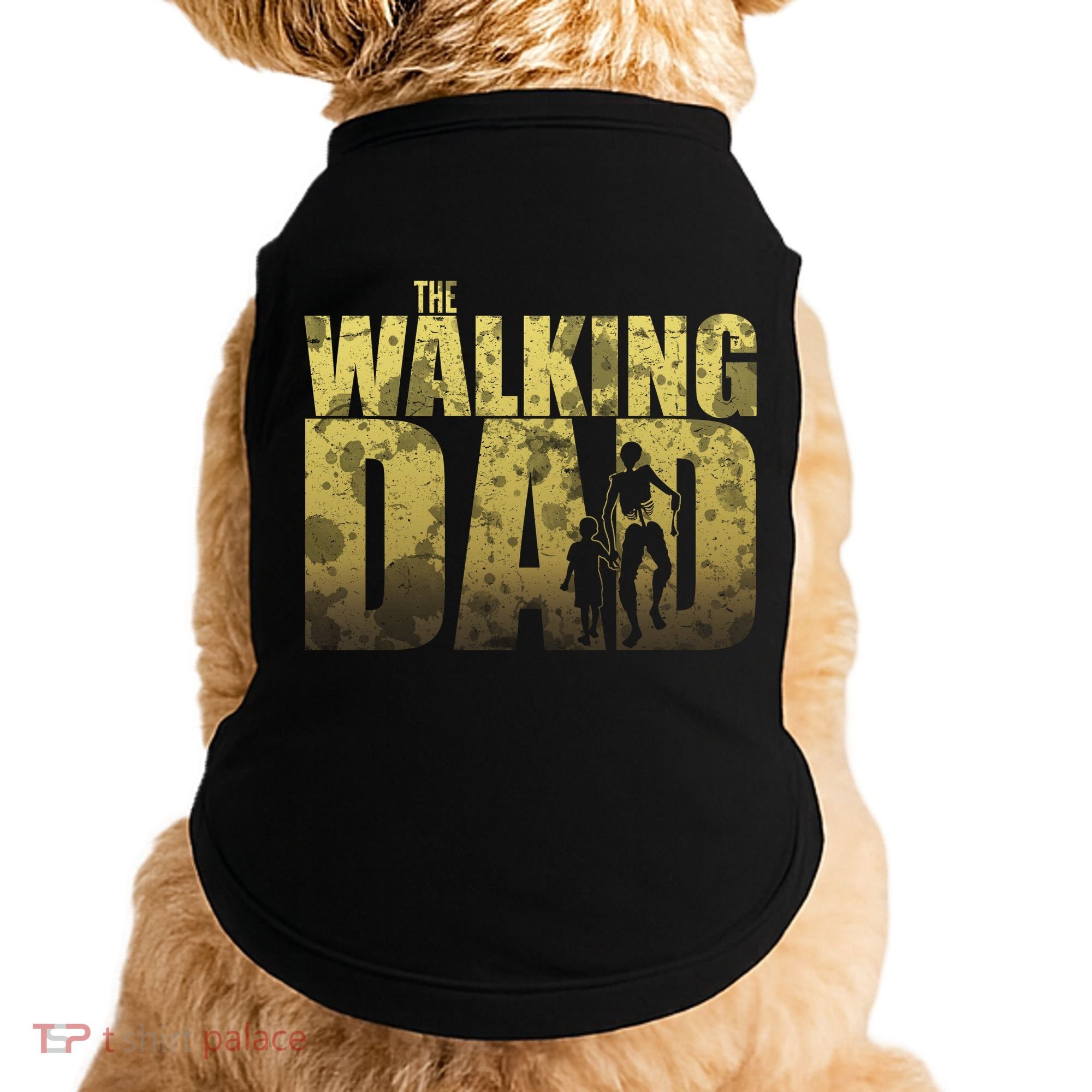 The Walking Dad Gold Logo Doggie Tank