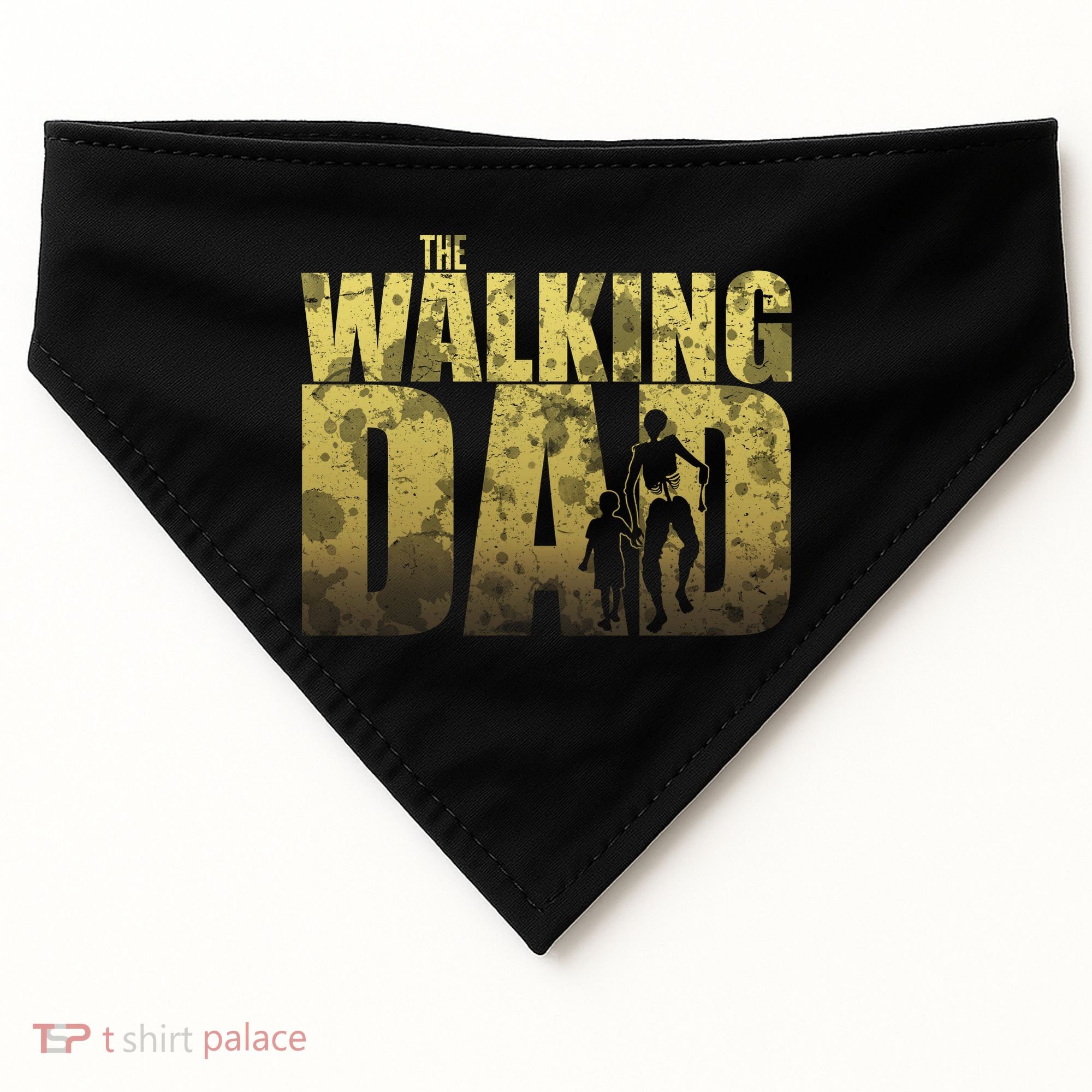 The Walking Dad Gold Logo USA-Made Doggie Bandana