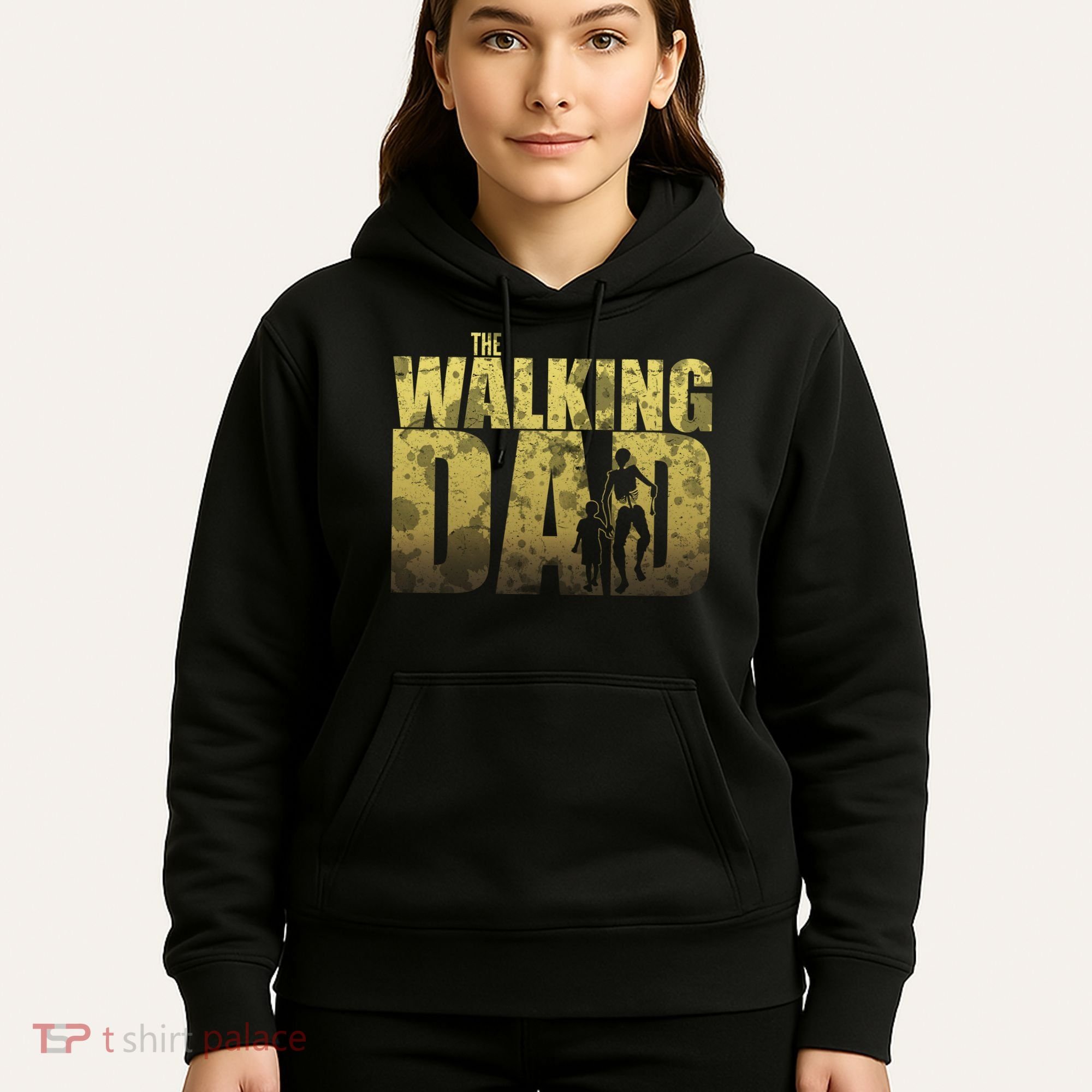 The Walking Dad Gold Logo Hoodie