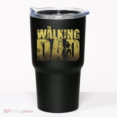 The Walking Dad Gold Logo Tumbler