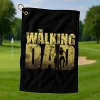 The Walking Dad Gold Logo Golf Towel thumb 1