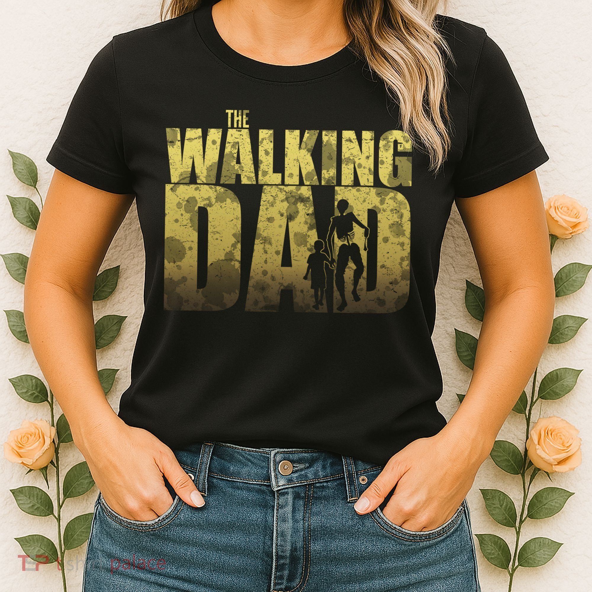 The Walking Dad Gold Logo Women's T-Shirt