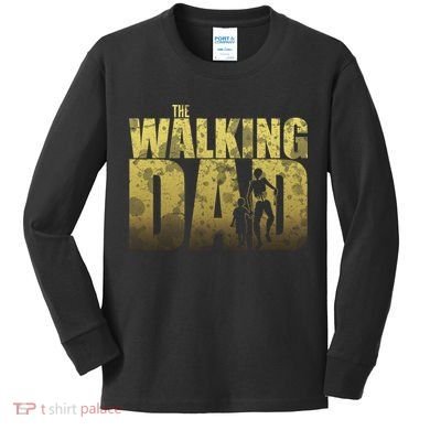 The Walking Dad Gold Logo Kids Long Sleeve Shirt