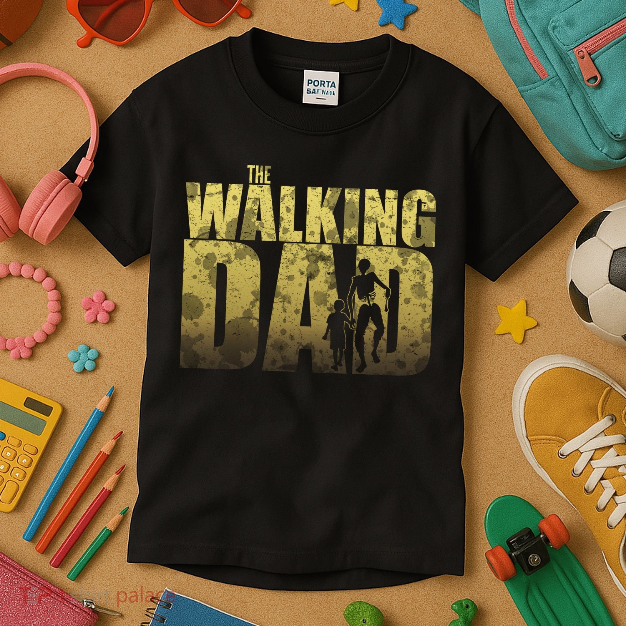 The Walking Dad Gold Logo Kids T-Shirt