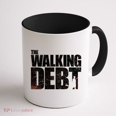The Walking Debt Coffee Mug back