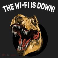 The Wifi Is Down Funny T-rex Women's Sweatshirt thumb 2