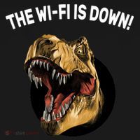 The Wifi Is Down Funny T-rex USA-Made Doggie Bandana thumb 2
